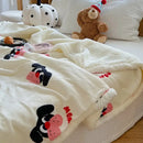 GobekUsa Cartoon Lamb Wool Blanket: Double-Layered, Thick & Warm for Children & Adults