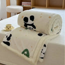 GobekUsa Cartoon Lamb Wool Blanket: Double-Layered, Thick & Warm for Children & Adults