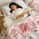GobekUsa Cartoon Lamb Wool Blanket: Double-Layered, Thick & Warm for Children & Adults