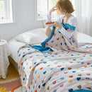 GobekUsa Cartoon Lion Cotton Throw Blanket for Bed & Sofa