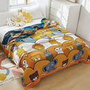 GobekUsa Cartoon Lion Cotton Throw Blanket for Bed & Sofa