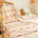 GobekUsa Cartoon Milk Velvet Blanket: Soft Coral Fleece Summer Sofa Cover & Queen Blanket