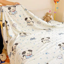 GobekUsa Cartoon Milk Velvet Blanket: Soft Coral Fleece Summer Sofa Cover & Queen Blanket