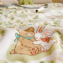 GobekUsa Cartoon Milk Velvet Blanket: Soft Coral Fleece Summer Sofa Cover & Queen Blanket