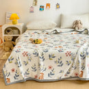 GobekUsa Cartoon Milk Velvet Blanket: Soft Coral Fleece Summer Sofa Cover & Queen Blanket