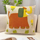 GobekUsa Cartoon Oil Painting Embroidery Throw Pillow for Office Chair, Living Room, Bedroom