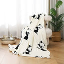 GobekUsa Cartoon Panda Flannel Double Sided Woolen Blanket for Home Office Sofa - Super Soft & Cozy