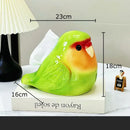 GobekUsa Cartoon Parrot Ceramic Tissue Box: Creative Desk Decoration & Paper Towel Case