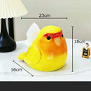 GobekUsa Cartoon Parrot Ceramic Tissue Box: Creative Desk Decoration & Paper Towel Case