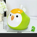 GobekUsa Cartoon Parrot Ceramic Tissue Box: Creative Desk Decoration & Paper Towel Case