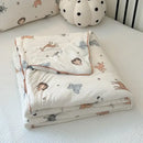 GobekUsa Cartoon Patchwork Summer Cooling Blanket Lightweight Air Condition Comforter
