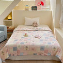 GobekUsa Cartoon Patchwork Summer Cooling Blanket Lightweight Air Condition Comforter