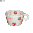 Cartoon pattern ceramic mug set – dining room white colorful cups by Decorbites