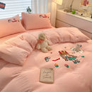 GobekUsa Cartoon Pattern Embroidered Bedding Sets: Cozy, Soft, and Breathable for Kids and Adults