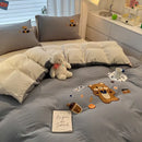 GobekUsa Cartoon Pattern Embroidered Bedding Sets: Cozy, Soft, and Breathable for Kids and Adults