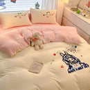 GobekUsa Cartoon Pattern Embroidered Bedding Sets: Cozy, Soft, and Breathable for Kids and Adults