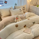 GobekUsa Cartoon Pattern Embroidered Bedding Sets: Cozy, Soft, and Breathable for Kids and Adults