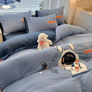 GobekUsa Cartoon Pattern Embroidered Bedding Sets: Cozy, Soft, and Breathable for Kids and Adults