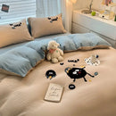 GobekUsa Cartoon Pattern Embroidered Bedding Sets: Cozy, Soft, and Breathable for Kids and Adults