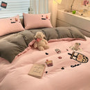 GobekUsa Cartoon Pattern Embroidered Bedding Sets: Cozy, Soft, and Breathable for Kids and Adults