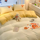 GobekUsa Cartoon Pattern Embroidered Bedding Sets: Cozy, Soft, and Breathable for Kids and Adults