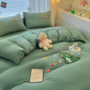 GobekUsa Cartoon Pattern Embroidered Bedding Sets: Cozy, Soft, and Breathable for Kids and Adults