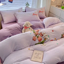 GobekUsa Cartoon Pattern Embroidered Bedding Sets: Cozy, Soft, and Breathable for Kids and Adults