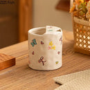 Cartoon pattern porcelain toothbrush holder for bathroom decor by Decorbites