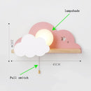 GobekUsa Cloud Moon Wall Lamp with Pull Switch, Cartoon Style for Modern Home Decor