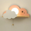 GobekUsa Cloud Moon Wall Lamp with Pull Switch, Cartoon Style for Modern Home Decor