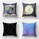 Cartoon planet astronaut pillow case bedroom square cushion cover by Decorbites