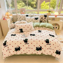 GobekUsa Cartoon Print Milk Velvet Bedding Set: Cozy, Skin-Friendly Winter Bedclothes