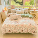 GobekUsa Cartoon Print Milk Velvet Bedding Set: Cozy, Skin-Friendly Winter Bedclothes