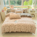 GobekUsa Cartoon Print Milk Velvet Bedding Set: Cozy, Skin-Friendly Winter Bedclothes