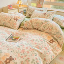 GobekUsa Cartoon Print Milk Velvet Bedding Set: Cozy, Skin-Friendly Winter Bedclothes