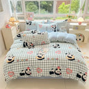 GobekUsa Cartoon Print Milk Velvet Bedding Set: Cozy, Skin-Friendly Winter Bedclothes