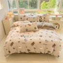 GobekUsa Cartoon Print Milk Velvet Bedding Set: Cozy, Skin-Friendly Winter Bedclothes