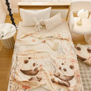GobekUsa Cartoon Printed Cotton Blanket: Soft, Cozy Sofa Cover for Home & Office Napping