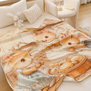 GobekUsa Cartoon Printed Cotton Blanket: Soft, Cozy Sofa Cover for Home & Office Napping