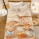 GobekUsa Cartoon Printed Cotton Blanket: Soft, Cozy Sofa Cover for Home & Office Napping