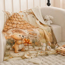 GobekUsa Cartoon Printed Cotton Blanket: Soft, Cozy Sofa Cover for Home & Office Napping