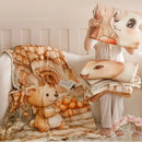 GobekUsa Cartoon Printed Cotton Blanket: Soft, Cozy Sofa Cover for Home & Office Napping