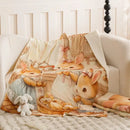 GobekUsa Cartoon Printed Cotton Blanket: Soft, Cozy Sofa Cover for Home & Office Napping