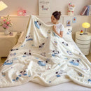 GobekUsa Cartoon Printed Lamb Wool Blanket: Soft, Skin-Friendly Sofa Cover for All Seasons