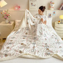 GobekUsa Cartoon Printed Lamb Wool Blanket: Soft, Skin-Friendly Sofa Cover for All Seasons