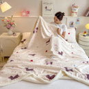 GobekUsa Cartoon Printed Lamb Wool Blanket: Soft, Skin-Friendly Sofa Cover for All Seasons