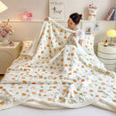 GobekUsa Cartoon Printed Lamb Wool Blanket: Soft, Skin-Friendly Sofa Cover for All Seasons