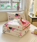 GobekUsa Cartoon Printed Summer Lightweight Cooling Blanket for Kids and Students.