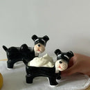 GobekUsa Cartoon Puppy Schnauzer Ceramic Storage Tray Home Decoration