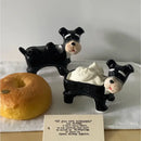 GobekUsa Cartoon Puppy Schnauzer Ceramic Storage Tray Home Decoration